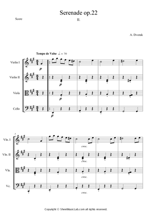 Book cover for Serenade for Strings in E Major Op.22, II