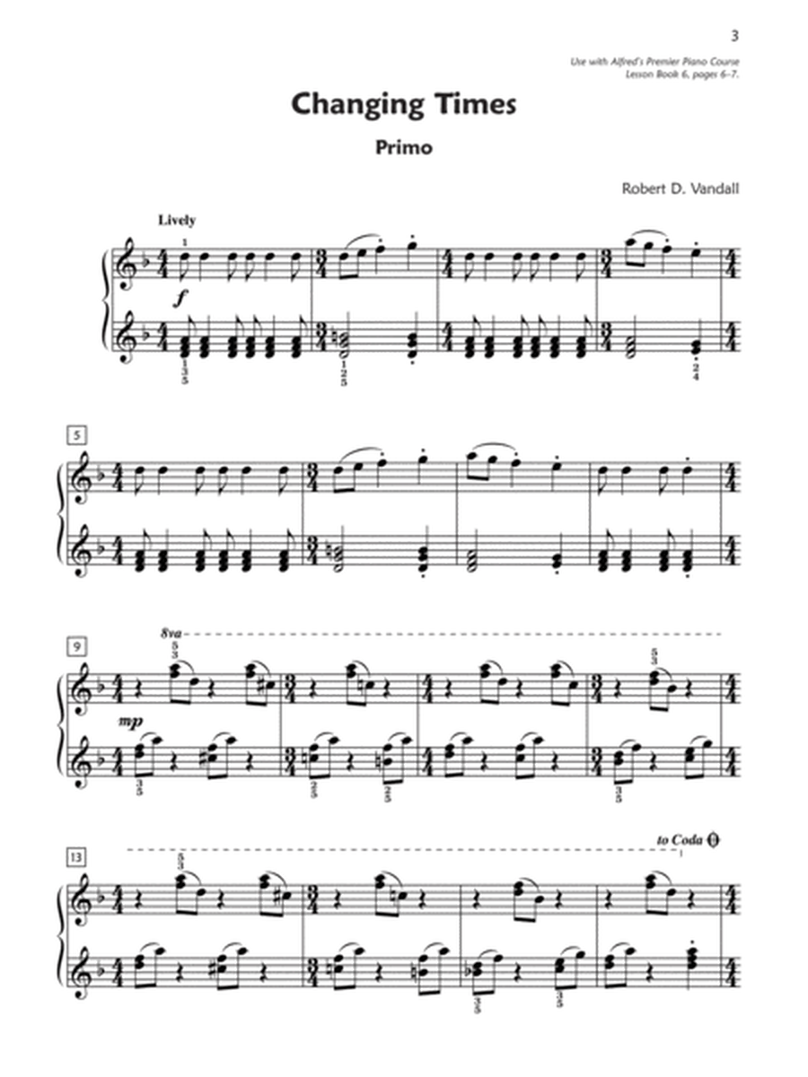 Premier Piano Course, Duet 6