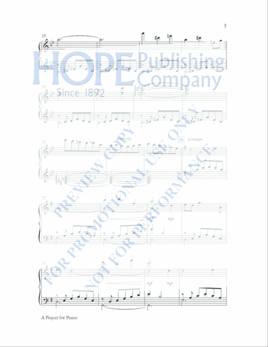 Peace 4-Part scores gallery preview page 10