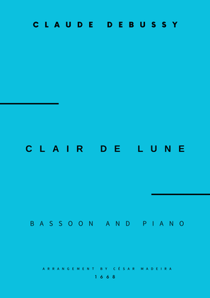 Clair de Lune by Debussy - Bassoon and Piano (Full Score and Parts)