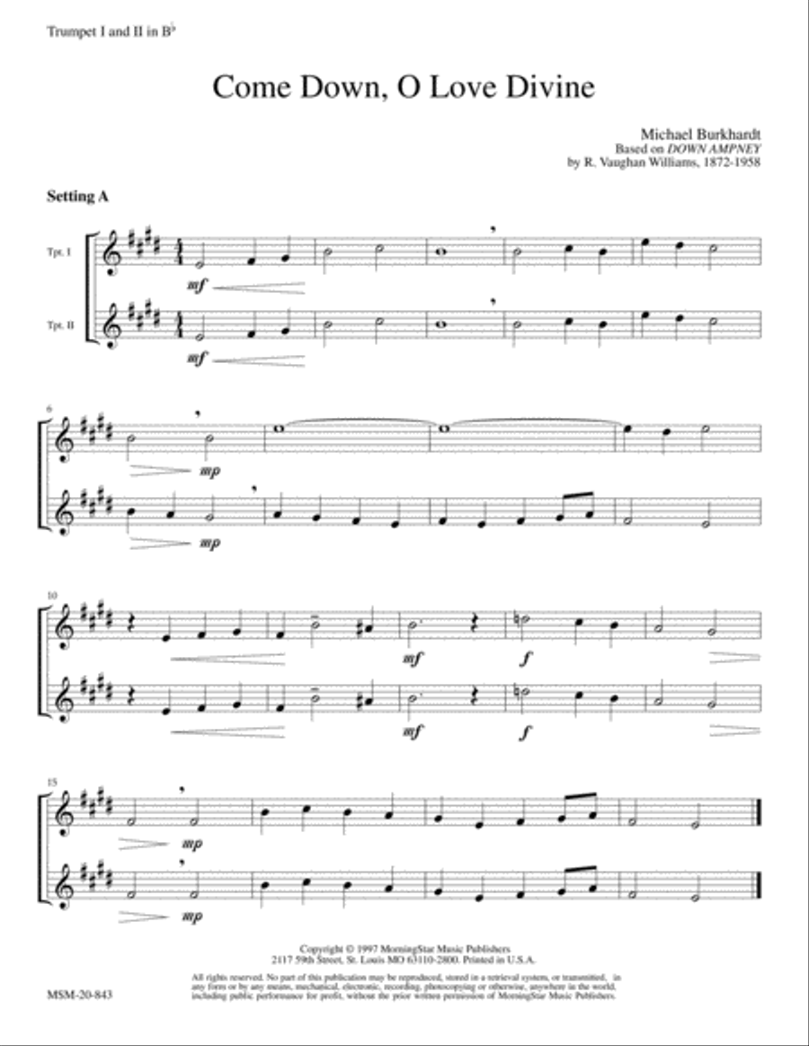 Come Down, O Love Divine (Down Ampney) Choir scores gallery preview page 4