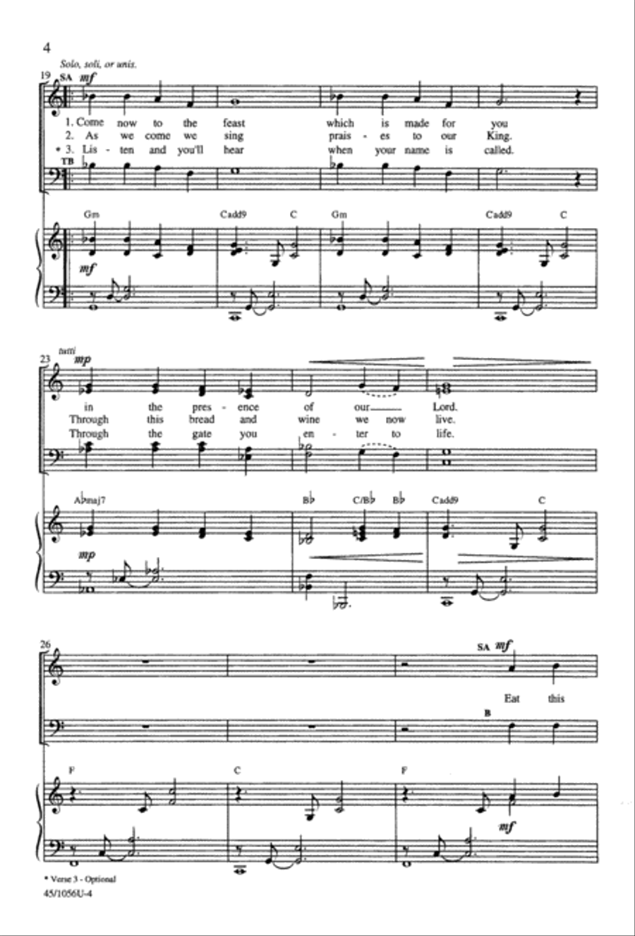 At the Lord's Table 4-Part scores gallery preview page 6