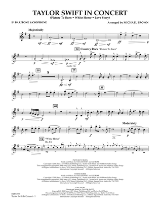 Taylor Swift - In Concert - Eb Baritone Saxophone