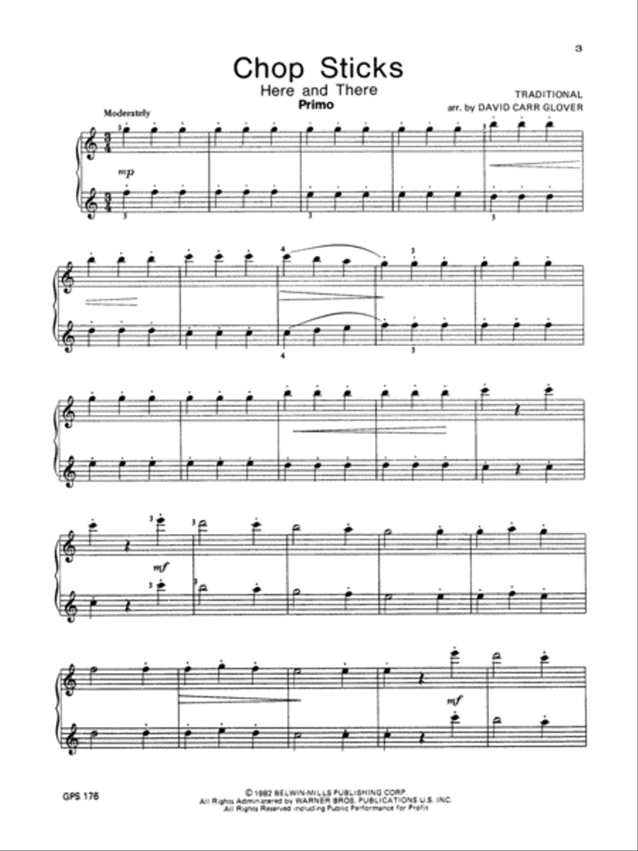 Chopsticks Here & There - Easy Piano Duet Small Ensemble scores gallery preview page 2