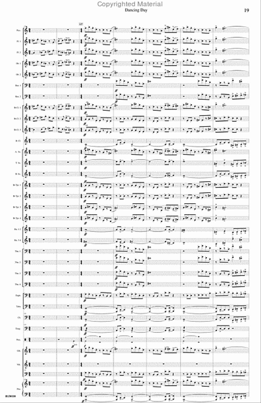 Dancing Day Concert Band scores gallery preview page 20
