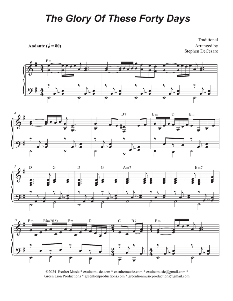 The Glory Of These Forty Days (String Quartet and Piano) String Quartet scores gallery preview page 6