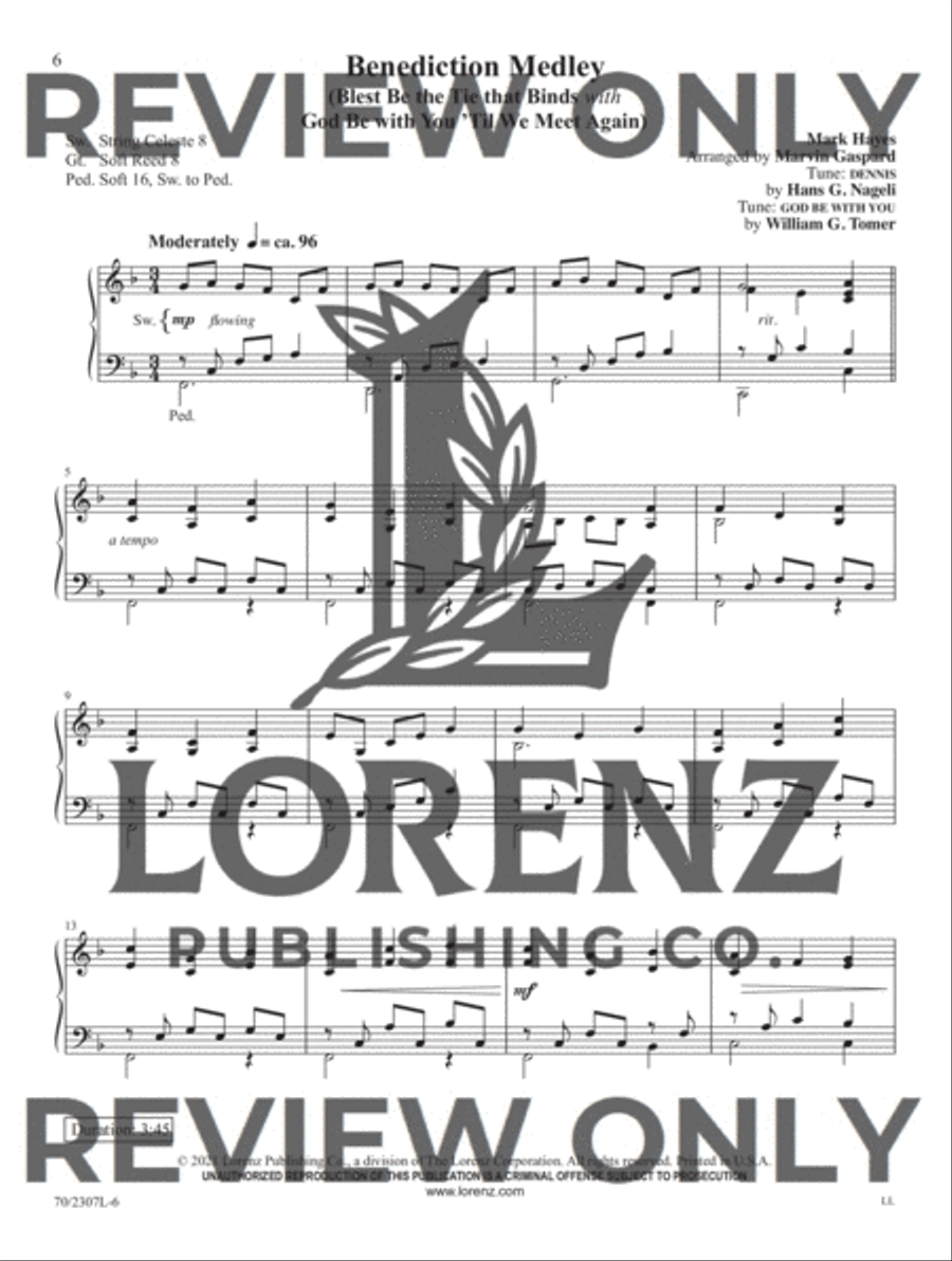Mark Hayes: Hymns for Organ, Vol. 4 Organ Solo scores gallery preview page 6