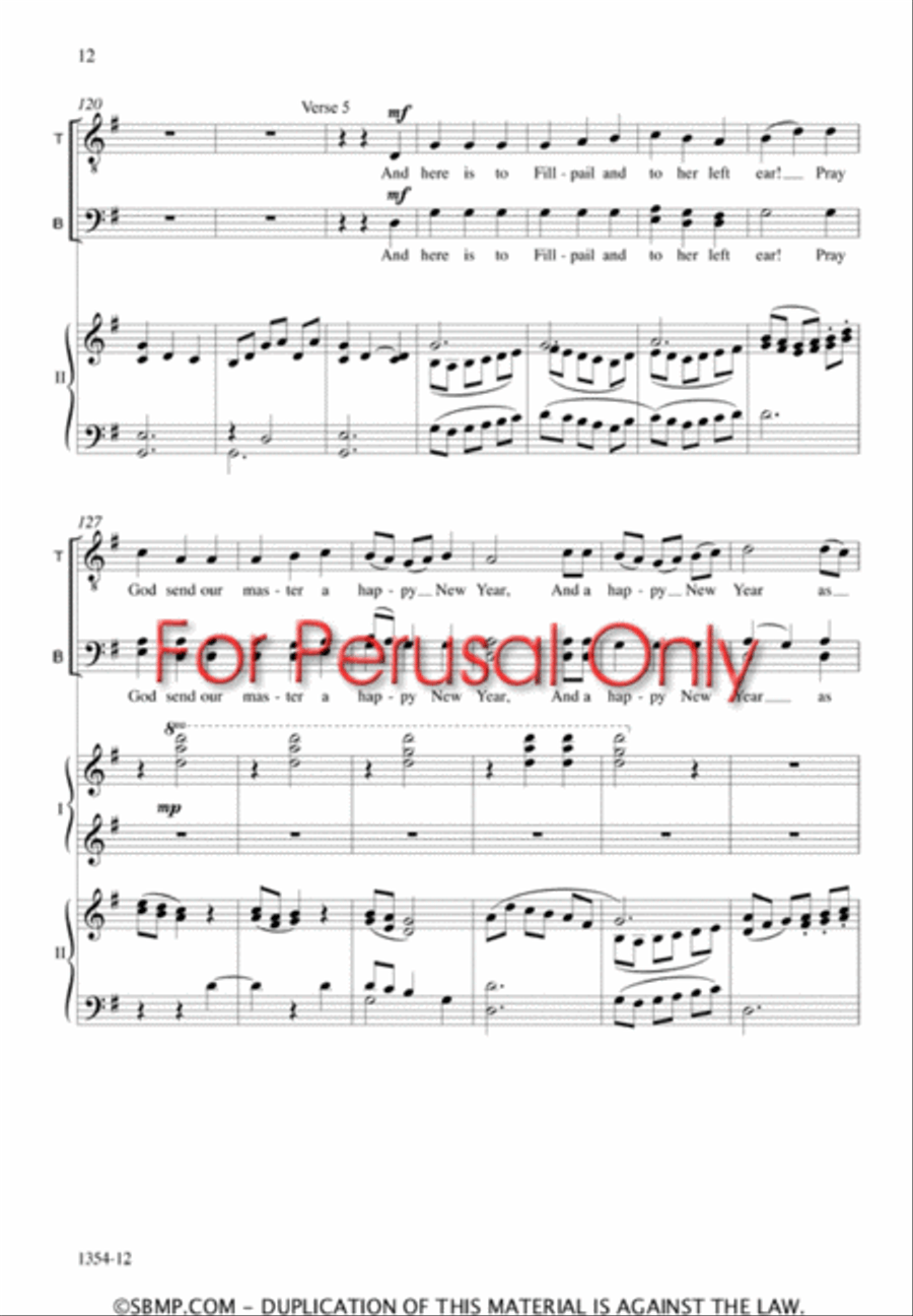 Gloucestershire Wassail - SATB Octavo 4-Part scores gallery preview page 11