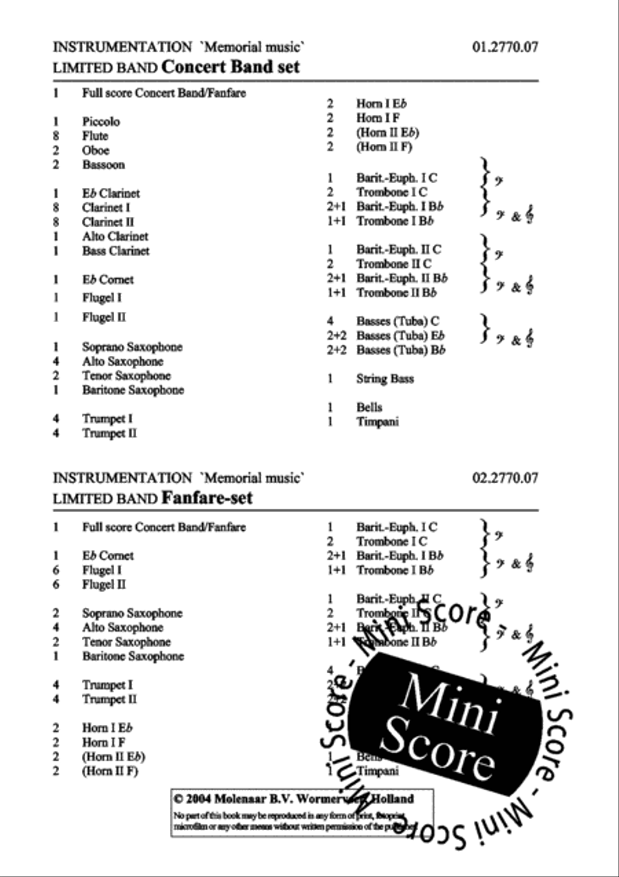 Memorial Music Fanfare Band scores gallery preview page 6