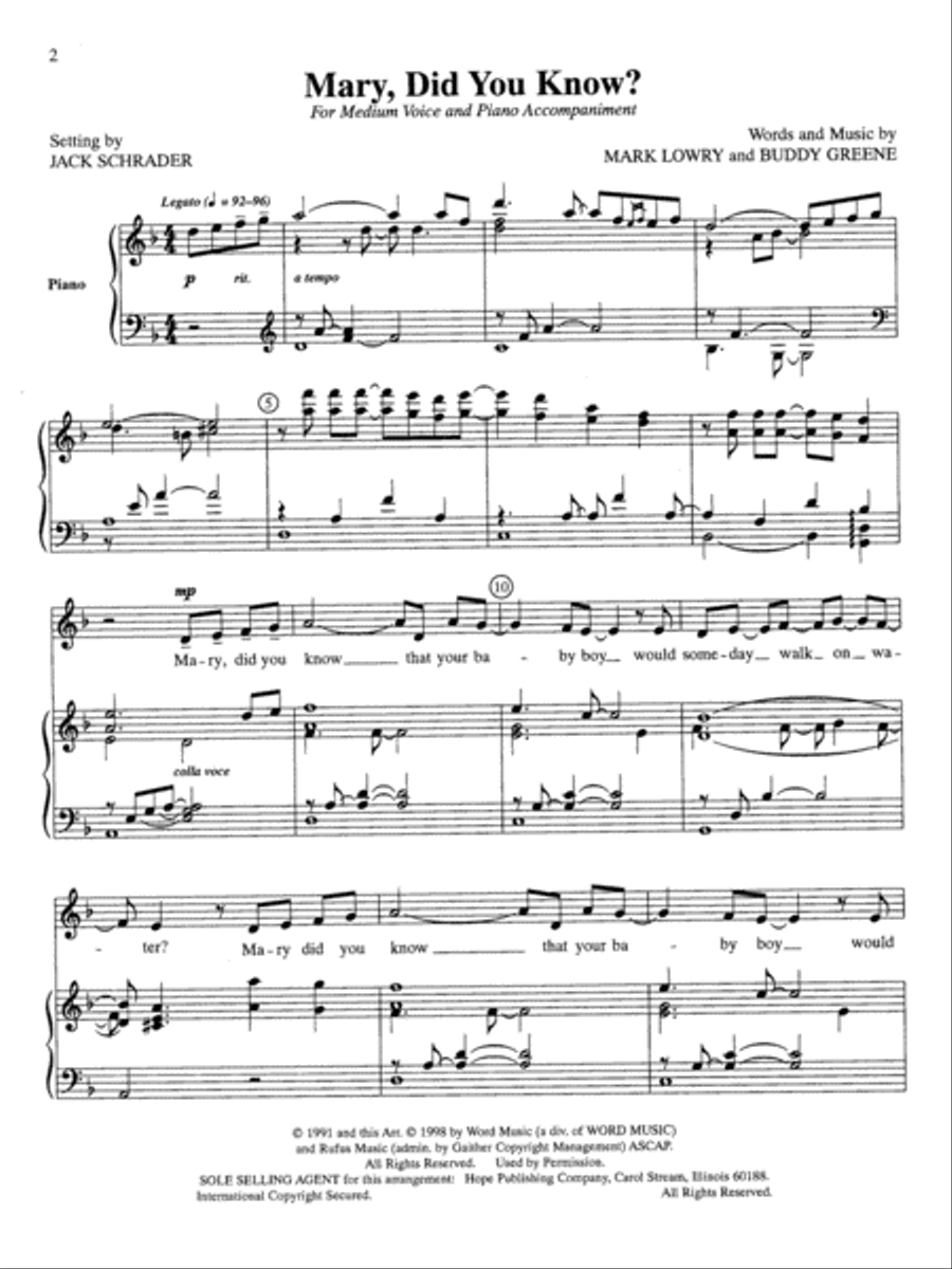 Mary, Did You Know? Solo Mary, Did You Know? Solo 4-Part scores gallery preview page 9