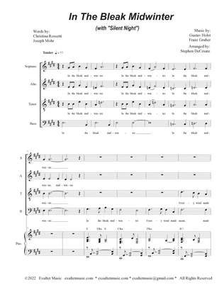 In The Bleak Midwinter (with "Silent Night") (Vocal Quartet - (SATB)
