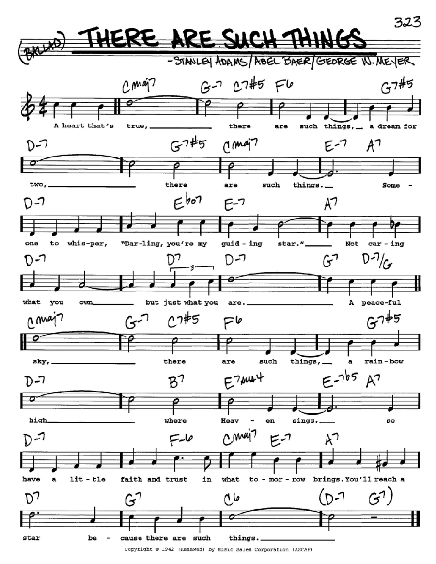 There Are Such Things by Frank Sinatra Voice - Digital Sheet Music