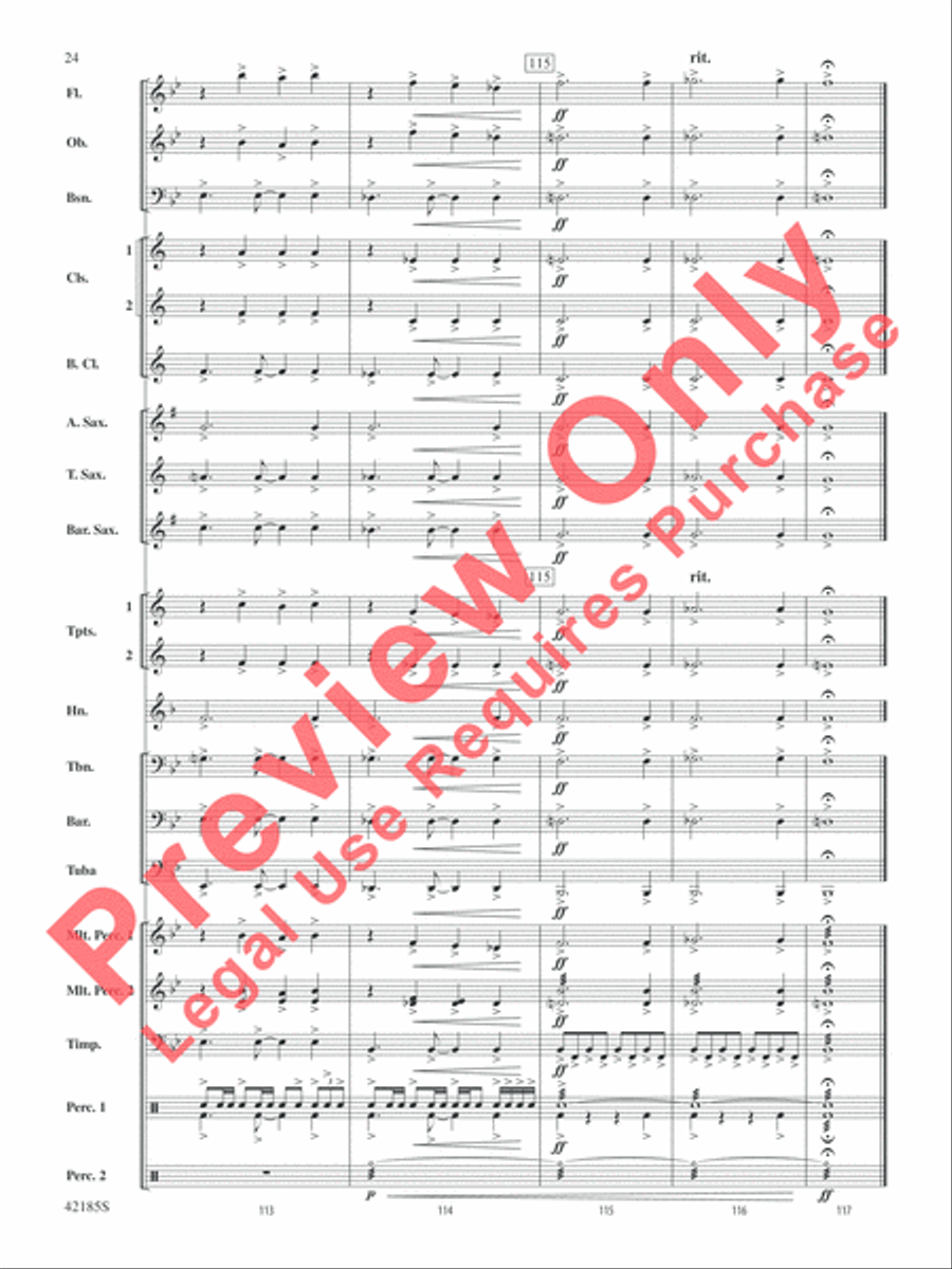 Man of Steel, Selections from Concert Band scores gallery preview page 25