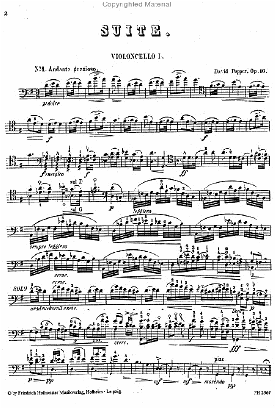 Suite, op. 16 Cello scores gallery preview page 2