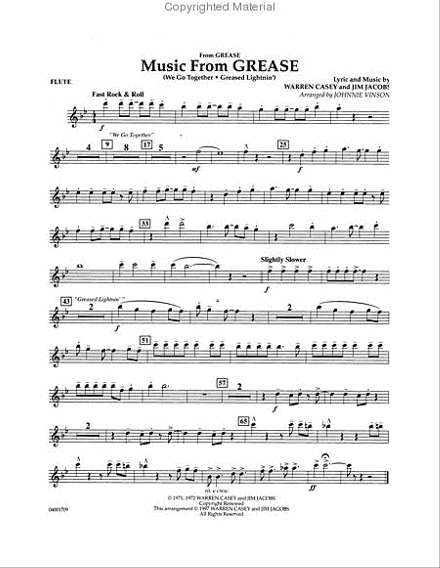 Music from Grease Concert Band scores gallery preview page 4
