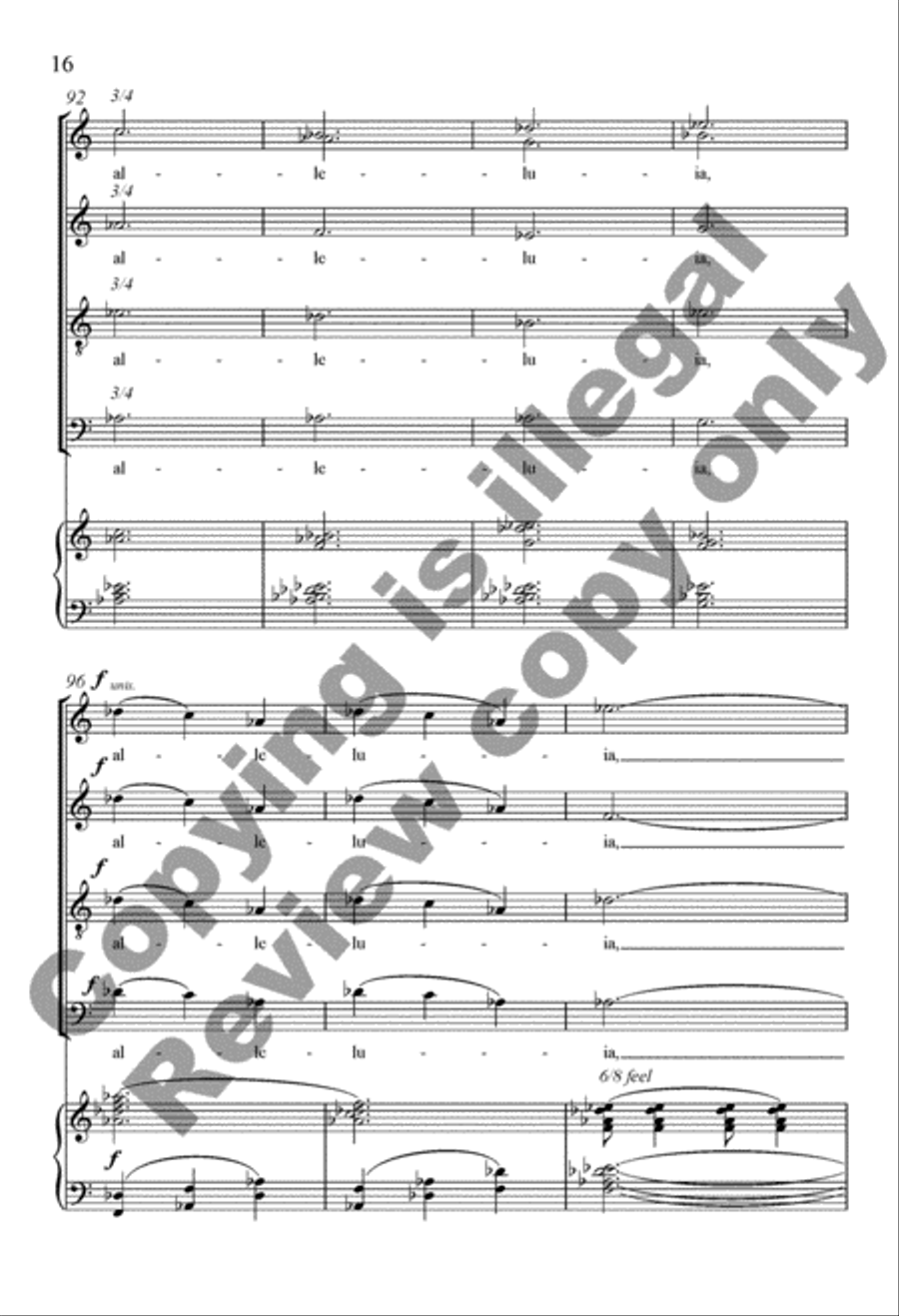 An Alleluia Flourish An Alleluia Flourish Divisi scores gallery preview page 16