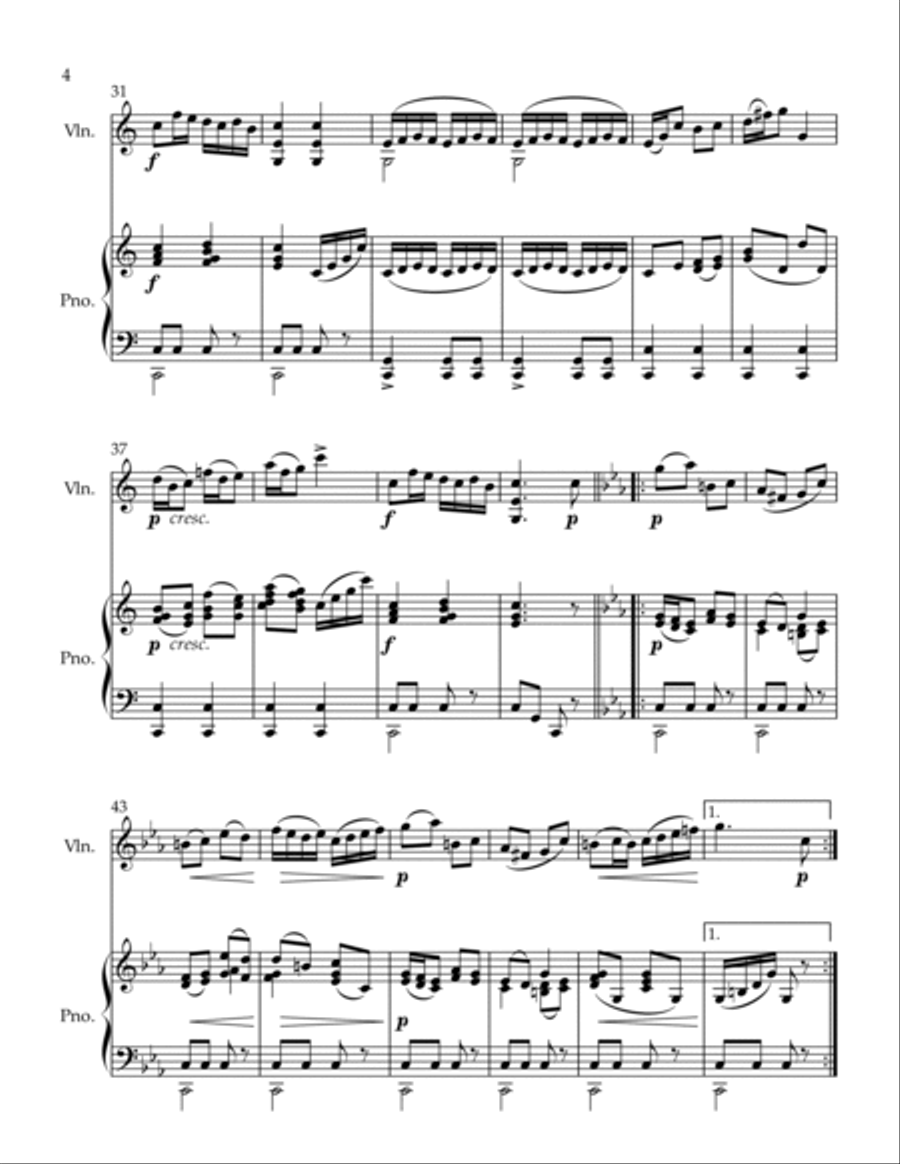 Tambourin Tambourin Violin Solo scores gallery preview page 4