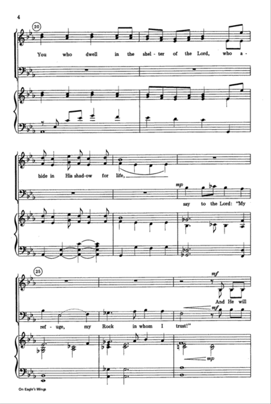 On Eagle's Wings On Eagle's Wings 4-Part scores gallery preview page 5
