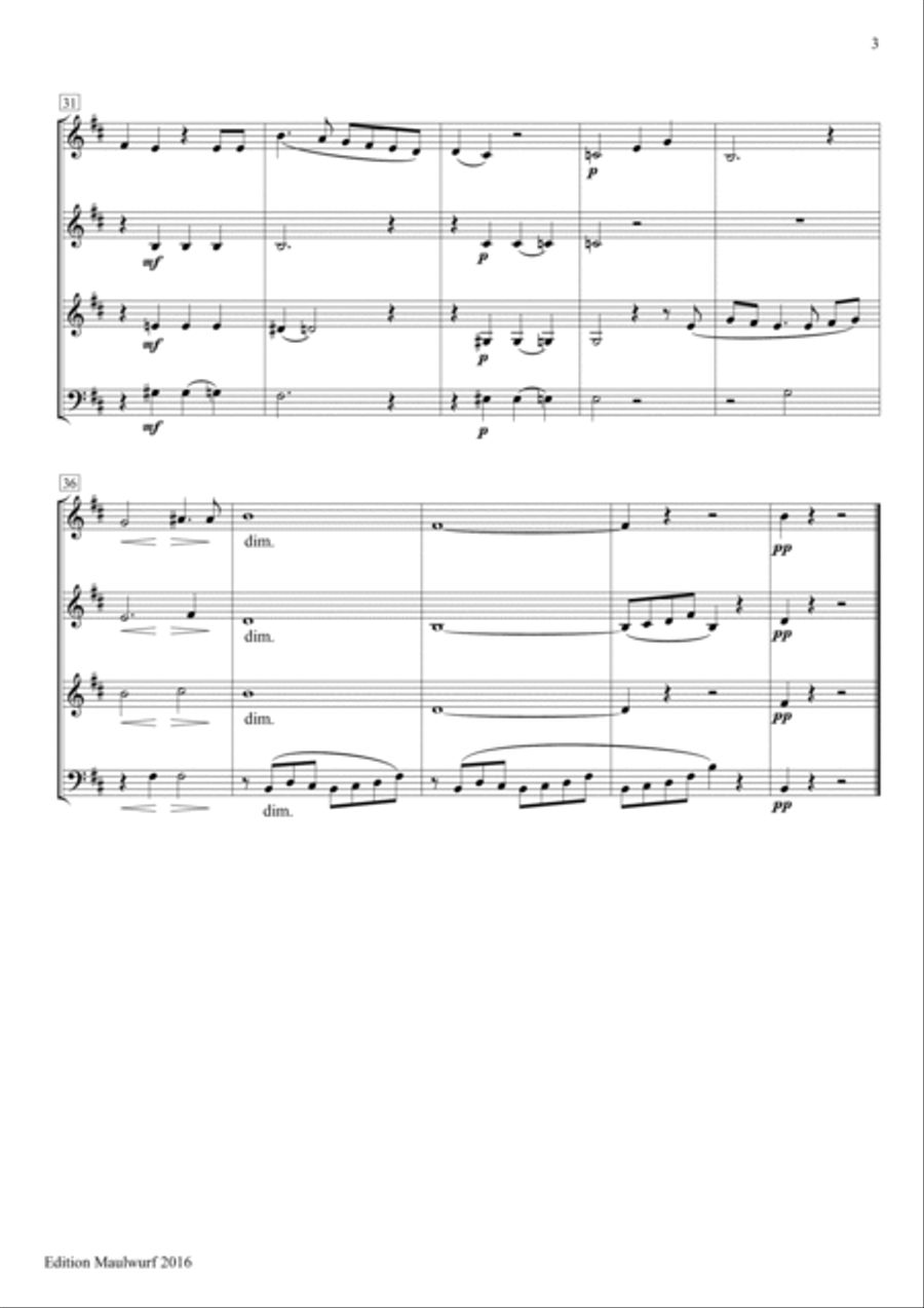 Tristesse Brass Quartet scores gallery preview page 5