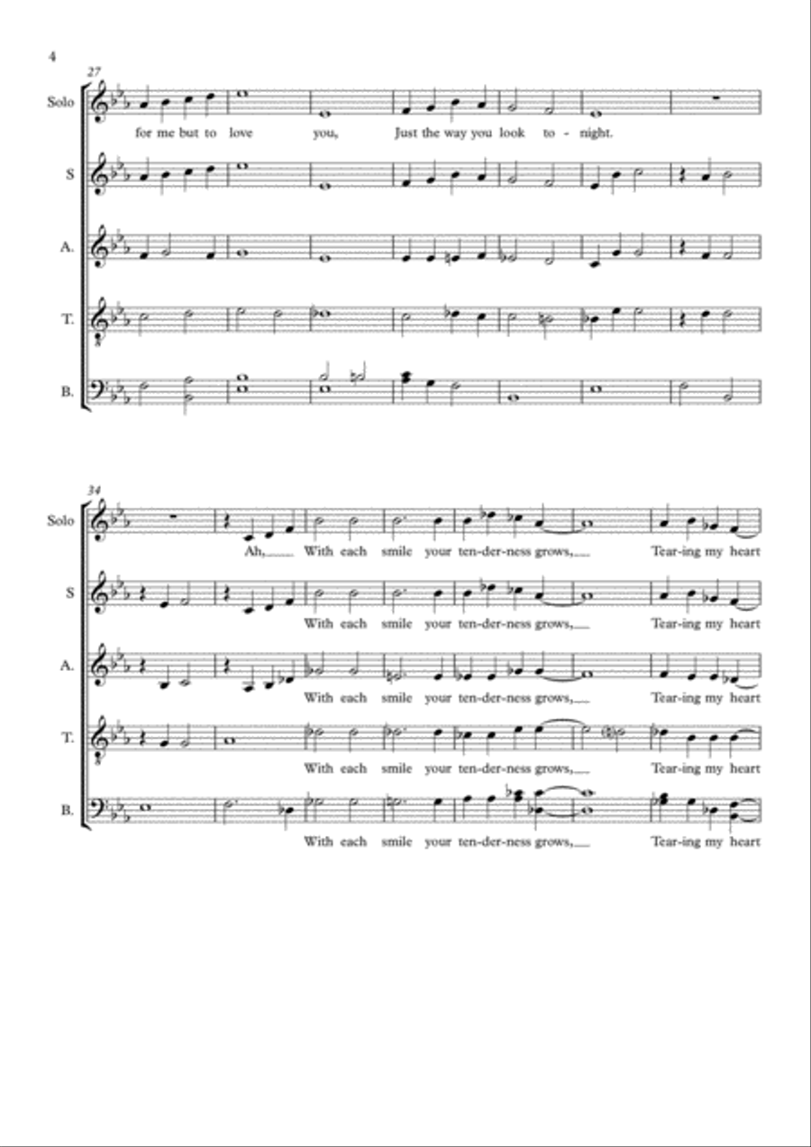 The Way You Look Tonight The Way You Look Tonight 4-Part scores gallery preview page 4
