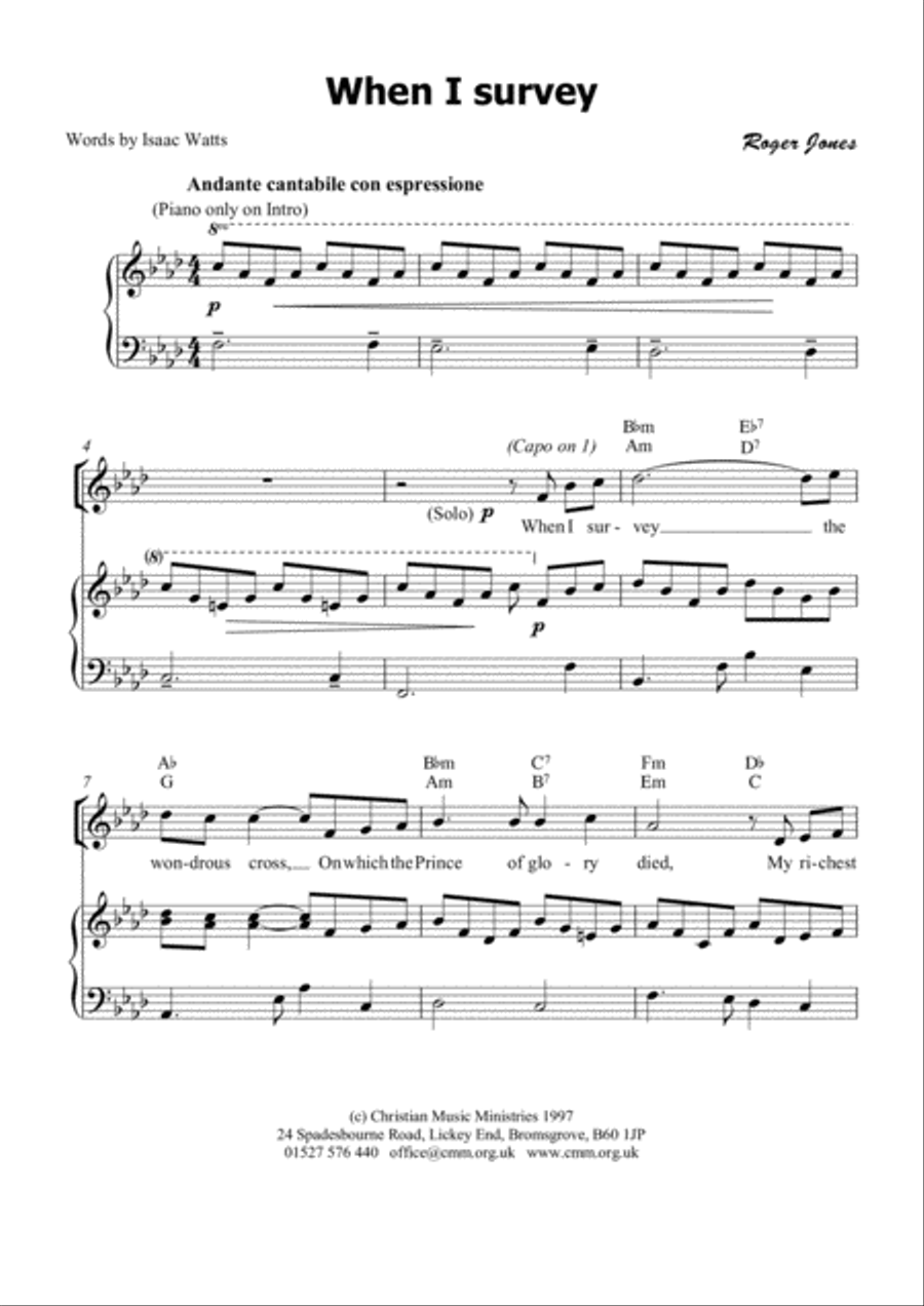 When I survey the wondrous cross SA scores gallery preview page 2