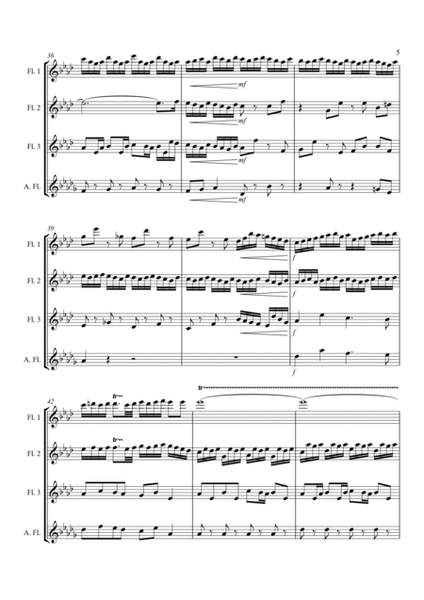 'Little' Fugue in G Minor - For Flute Quartet image number null
