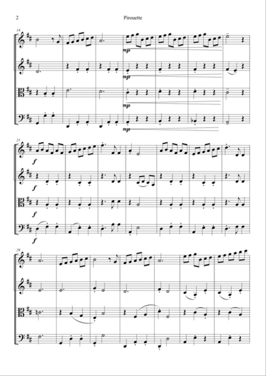 6 Waltzes for String Quartet String Quartet scores gallery preview page 4