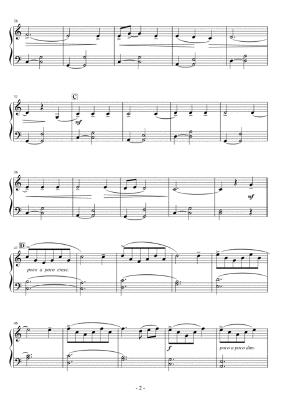 Les Temps Des Cerises Easy Piano scores gallery preview page 2