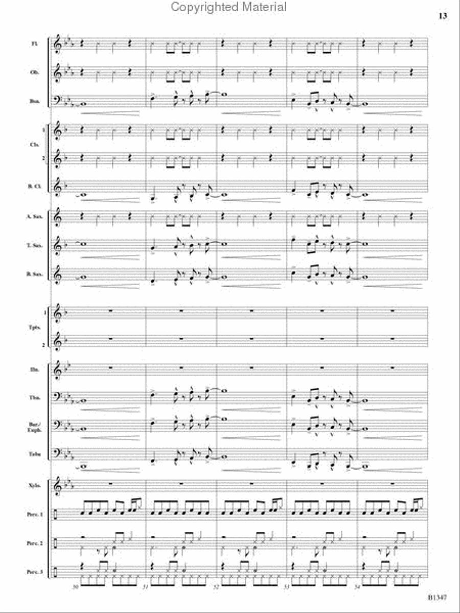Santa's Fiesta! Concert Band scores gallery preview page 12