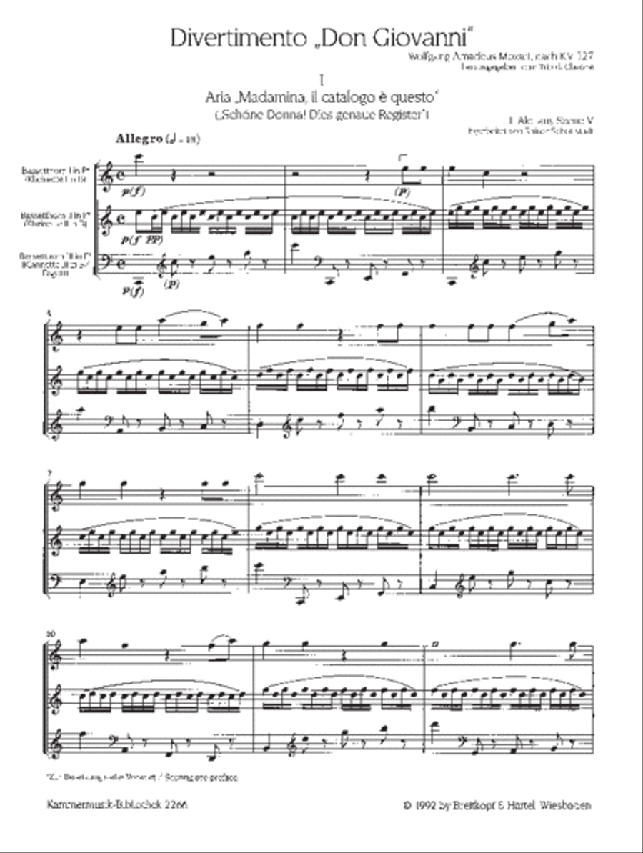 Divertimento “Don Giovanni” Bassoon scores gallery preview page 2