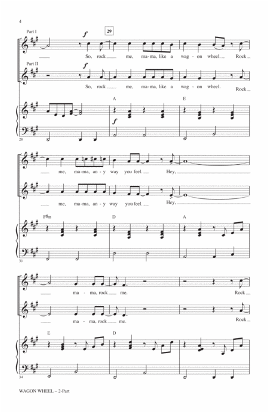 Wagon Wheel Wagon Wheel 2-Part scores gallery preview page 3
