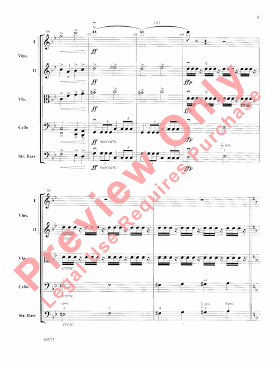 Rosin Eating Zombies from Outer Space String Orchestra scores gallery preview page 10