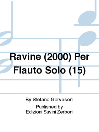 Book cover for Ravine (2000) Per Flauto Solo (15)