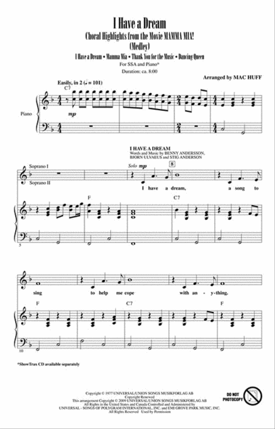 I Have a Dream I Have a Dream SSA scores gallery preview page 2