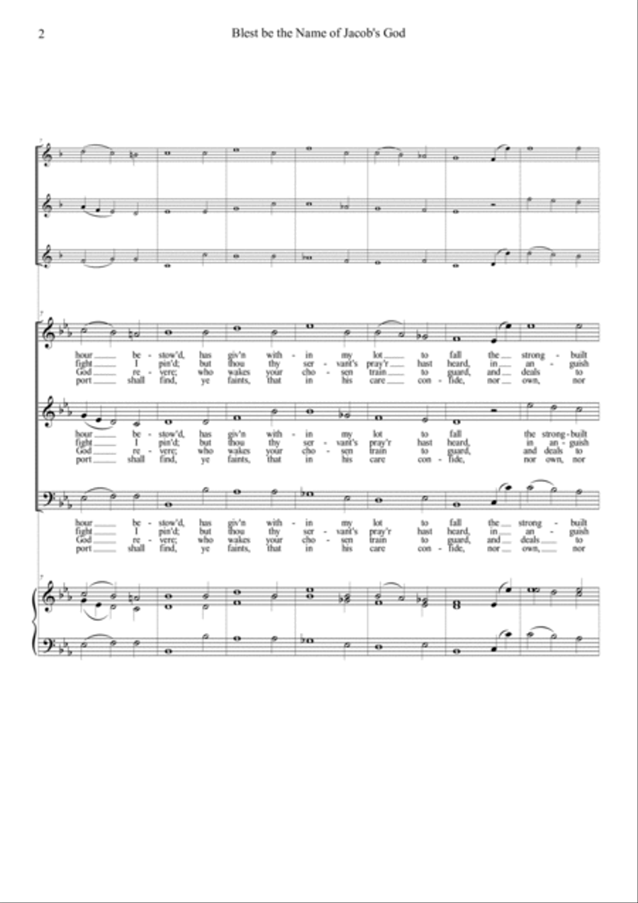 Blest be the name - Haydn - Choir with opt. Organ and Woodwinds 3-Part scores gallery preview page 2