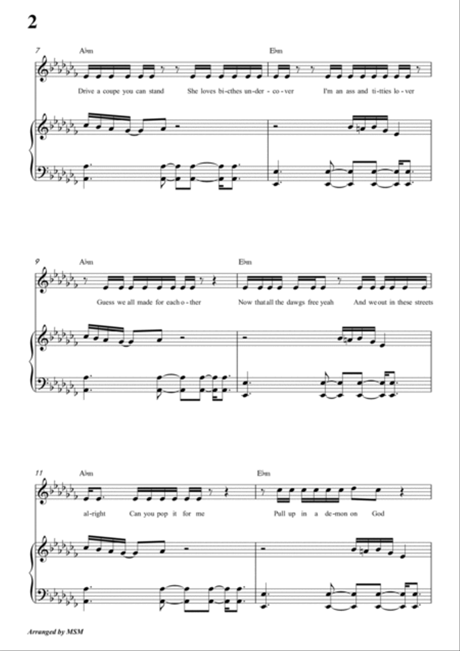 I'm Fine (feat. Travis Scott) Voice scores gallery preview page 4