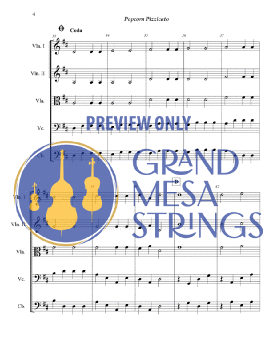 Popcorn Pizzicato Popcorn Pizzicato String Orchestra scores gallery preview page 5