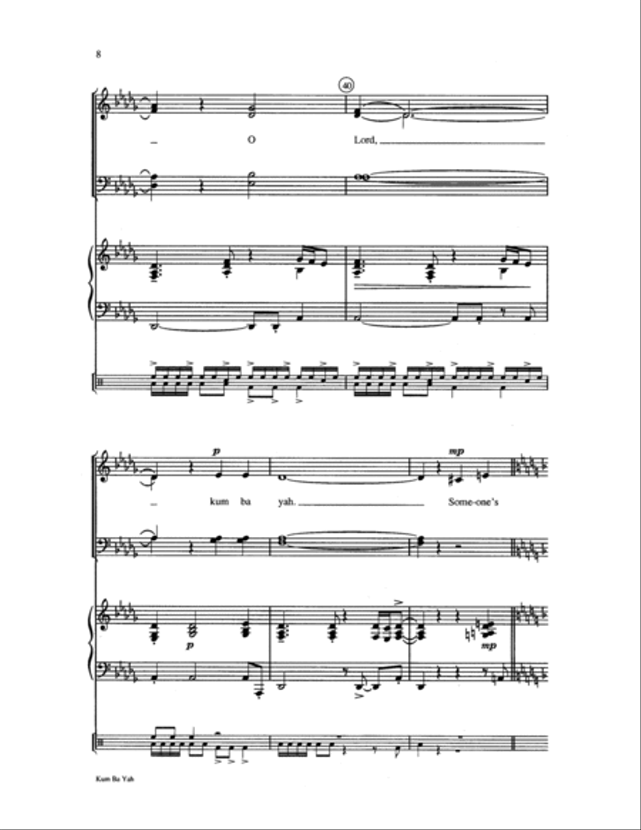Kum Ba Yah Choir scores gallery preview page 8