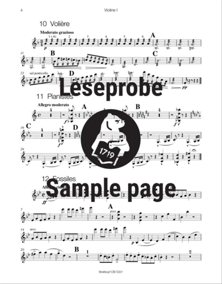 Le Carnaval des Animaux (The Carnival of the Animals) Orchestra scores gallery preview page 5