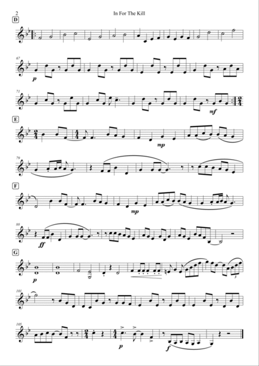 In For The Kill String Quartet scores gallery preview page 5