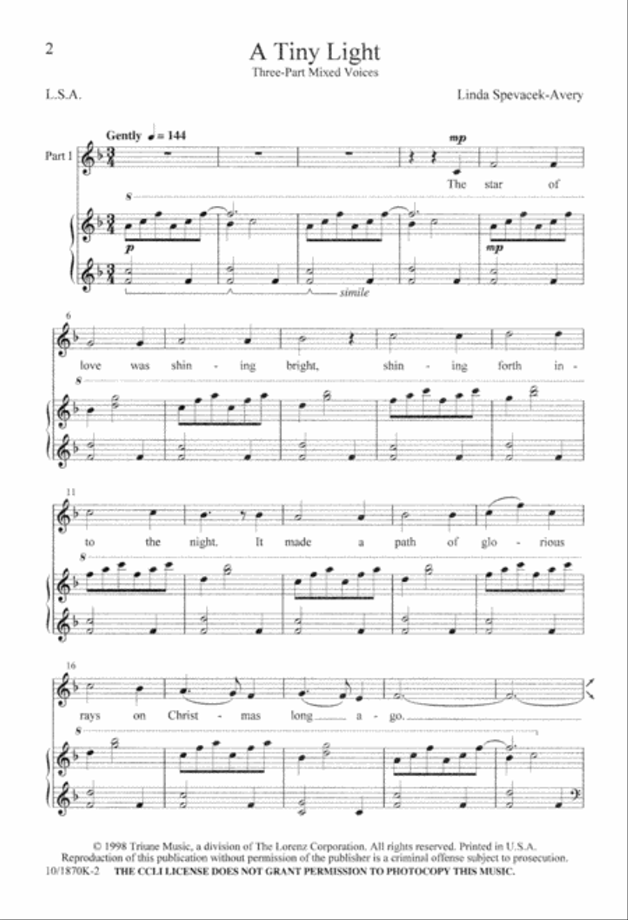 A Tiny Light 3-Part scores gallery preview page 3