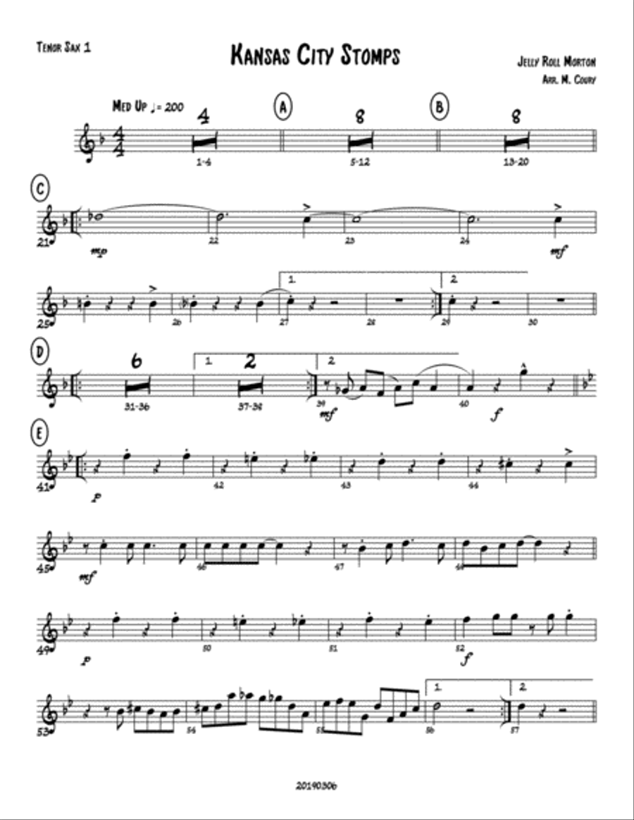 Kansas City Stomps - All Parts Jazz Ensemble scores gallery preview page 5