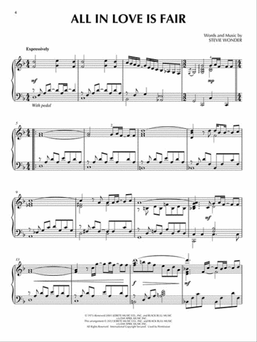 Stevie Wonder for Piano Solo Piano Solo scores gallery preview page 3