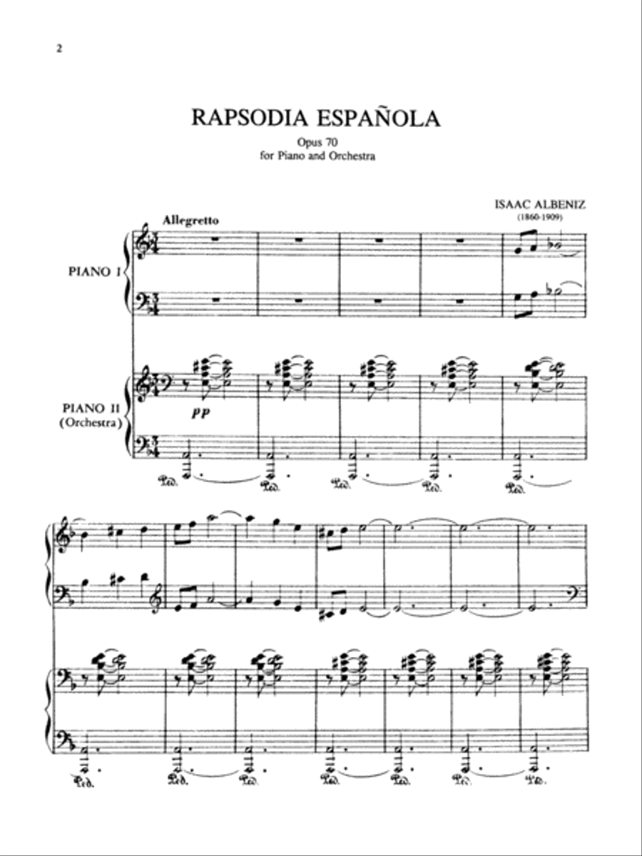 Rapsodia Espanola Op 70