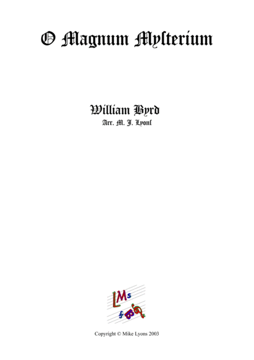 O Magnum Mysterium - William Byrd (Brass quartet) image number null