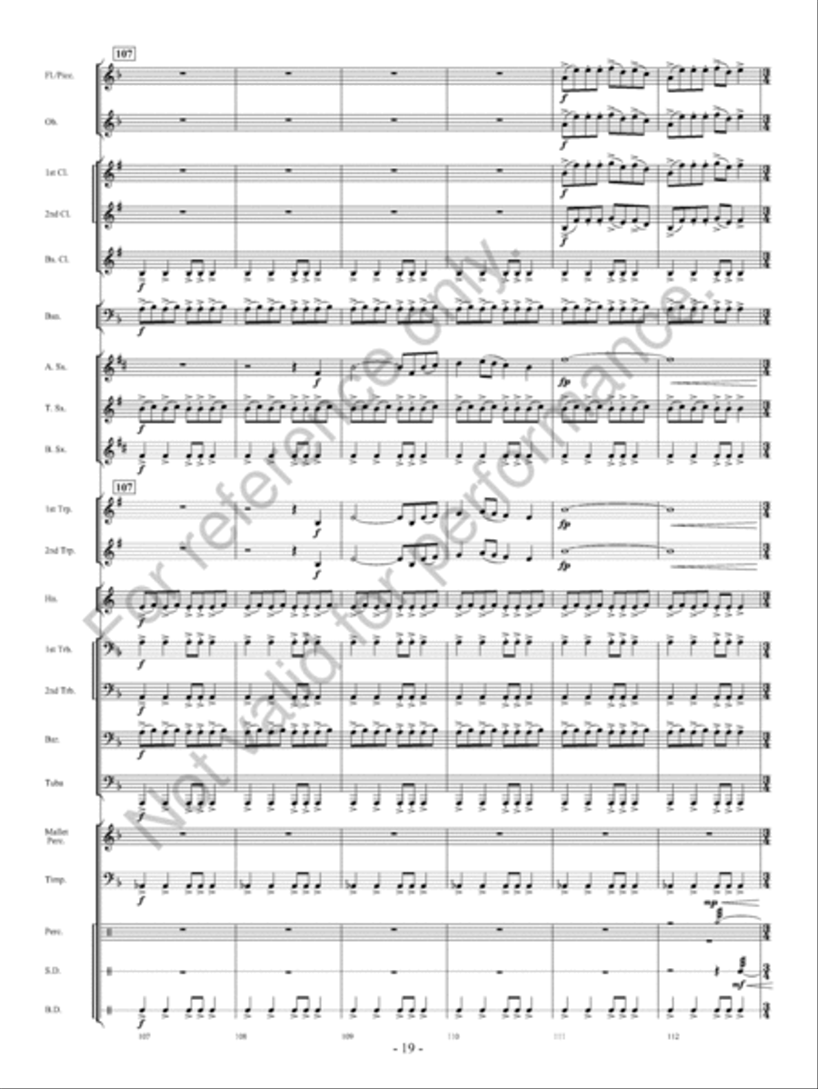Fate of the Gods Concert Band scores gallery preview page 20