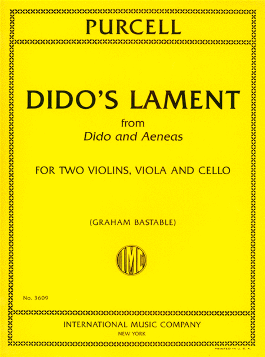 Dido'S Lament From Dido And Aeneas String Quartet scores gallery preview page 1