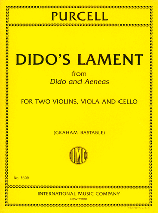 Book cover for Dido'S Lament From Dido And Aeneas