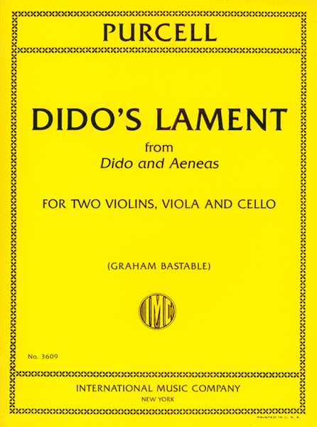 Dido'S Lament From Dido And Aeneas