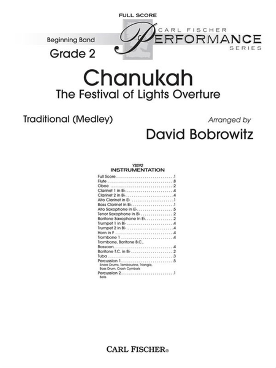 Chanukah - The Festival of Lights Overture Concert Band scores gallery preview page 1